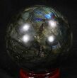 Flashy Labradorite Sphere - Great Color Play #37101-2